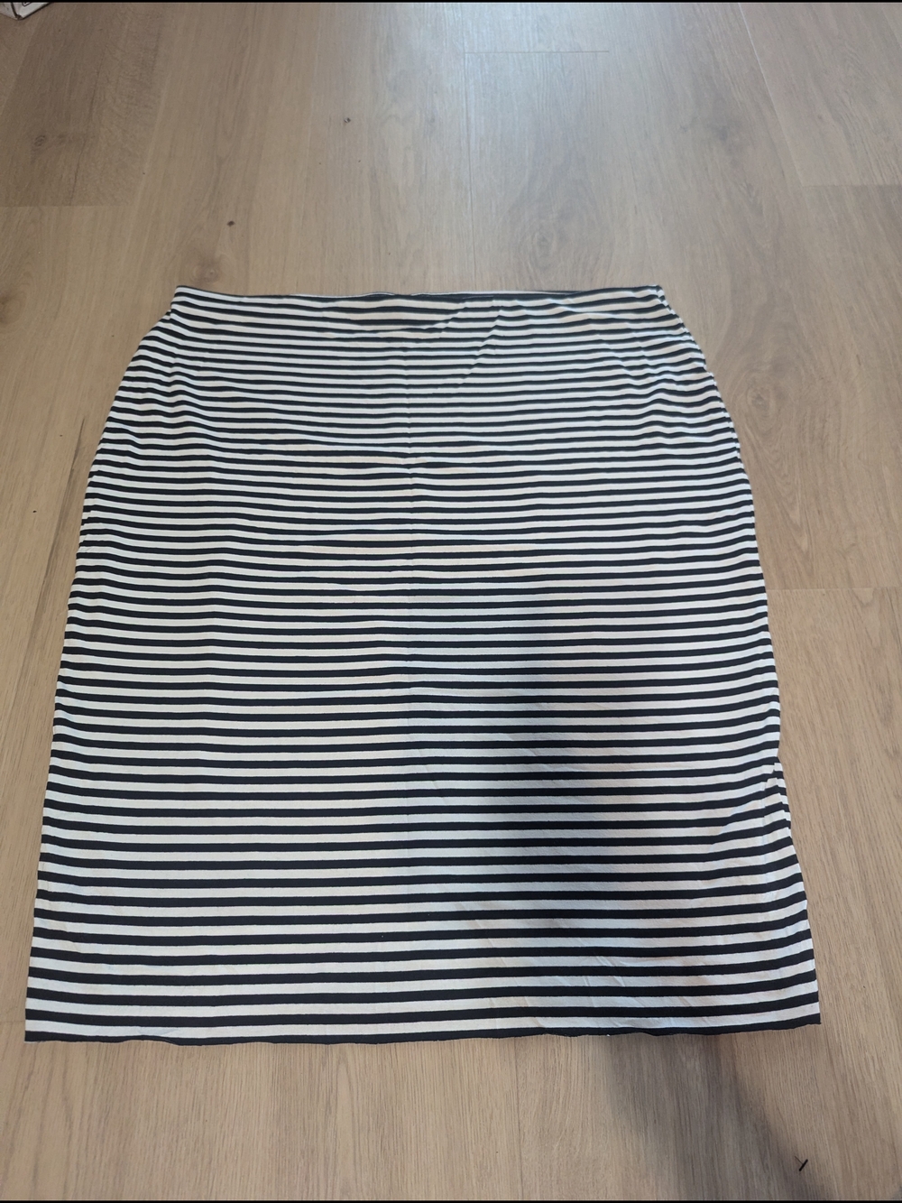 Vince Camuto Black & White Striped Pencil Skirt